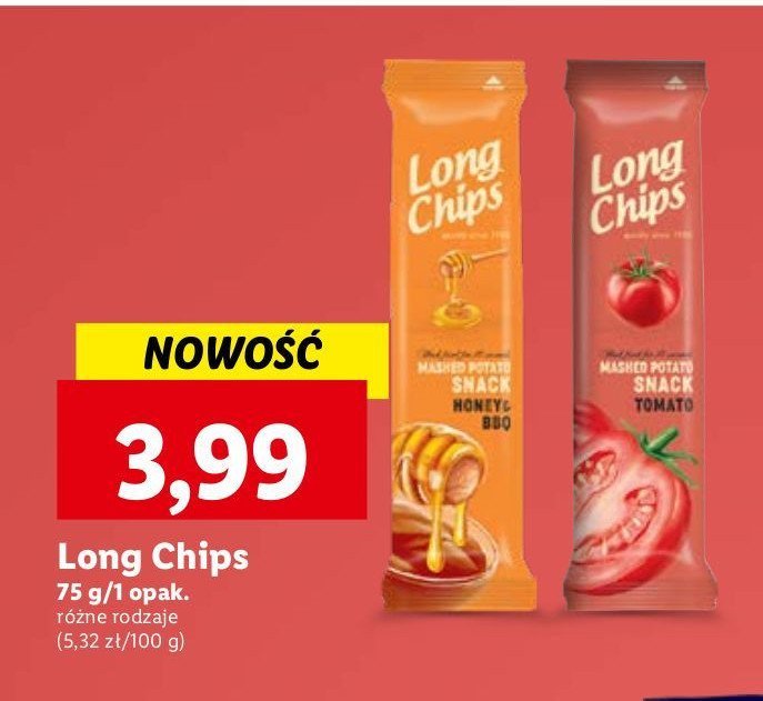 Chipsy honey bbq Long chips promocja