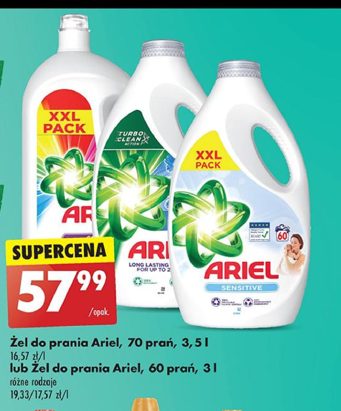 Płyn do prania kolorowego Ariel promocja