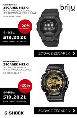 Zegarek męski G-SHOCK GBD-200-1ER wysoka wodoszczelność oprogramowanie treningowe promocja w Briju