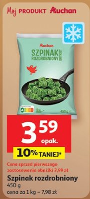 Szpinak rozdrobniony promocja w Auchan
