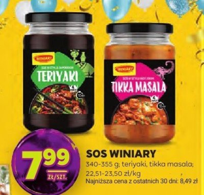 Sos Winiary teriyaki, tikka masala promocja w Stokrotka