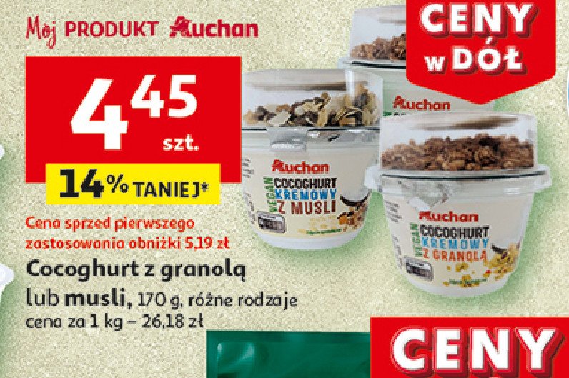 Cocoghurt z musli Auchan promocja