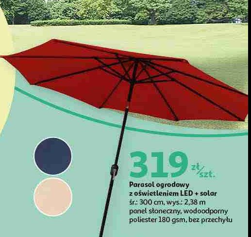 Parasol ogrodowy z oświetleniem led 300 cm promocja
