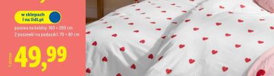 Pościel z bawełny renforcé 160x200cm promocja w Lidl