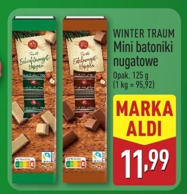 Batoniki WINTER TRAUM Mini batoniki nugatowe promocja w Aldi