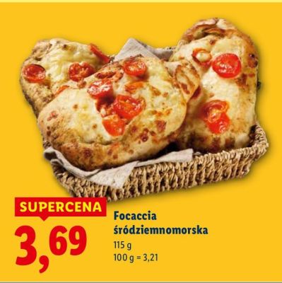 Focaccia śródziemnomorska promocja w Lidl
