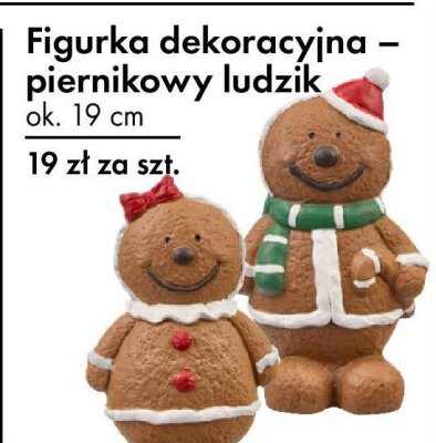 Figurka dekoracyjna – piernikowy ludzik ok. 19 cm promocja w Tedi