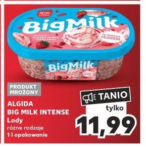 Lody yogurt strawberry Algida big milk promocja
