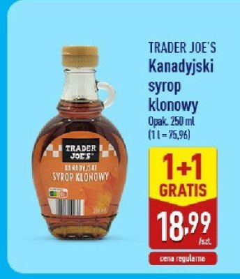Syrop klonowy TRADER JOE'S kanadyjski promocja w Aldi