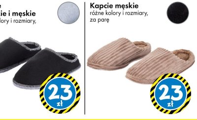 Kapcie męskie różne kolory i rozmiary promocja w Tedi