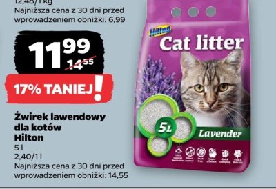 Żwirek lawendowy dla kotów 5 l promocja w Netto