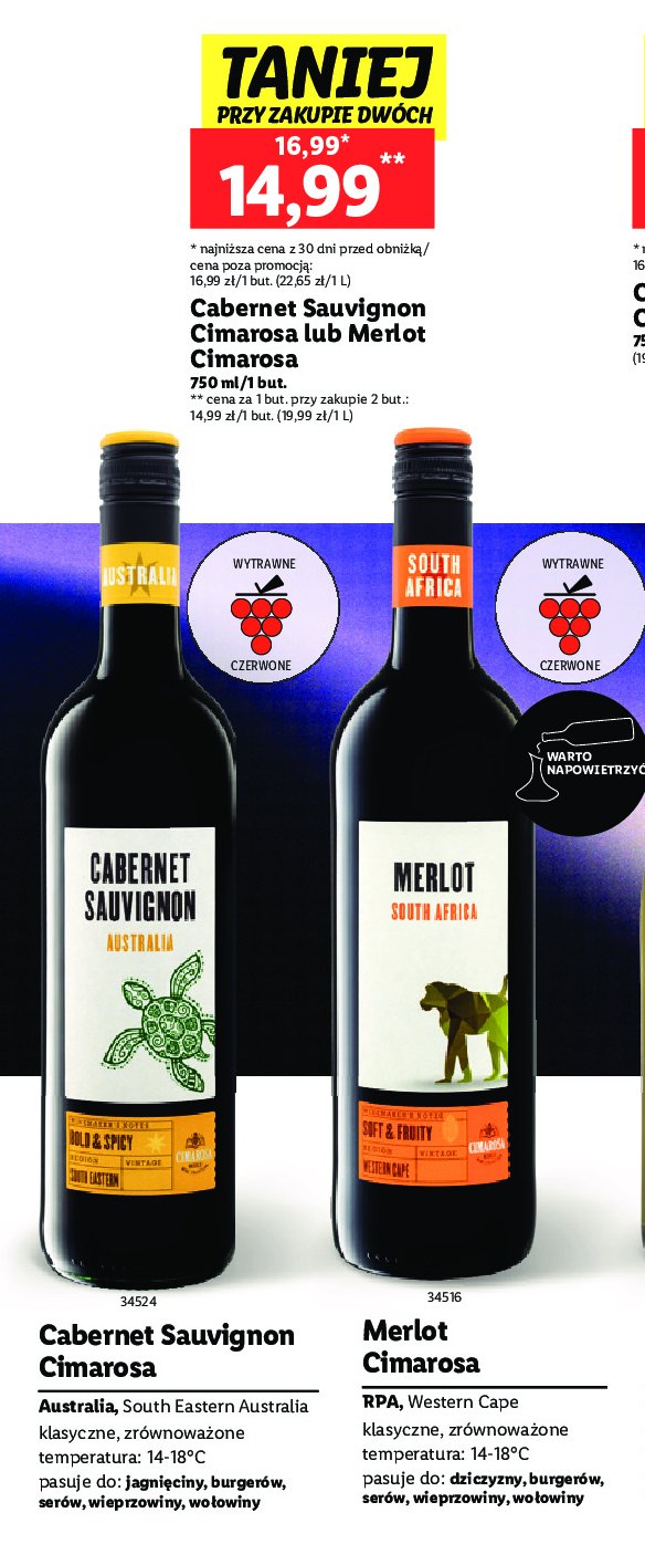 Wino MERLOT SOUTH AFRICA promocja