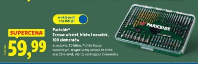 Zestaw wierteł, bitów i nasadek 100 elementów promocja w Lidl
