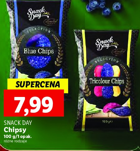 Chipsy blue potato Snack day promocja