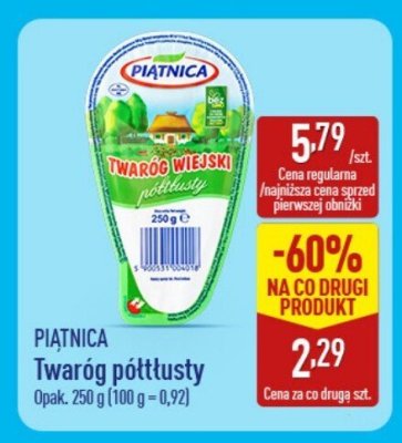 Twaróg półtłusty Mleczna polana promocja w Aldi