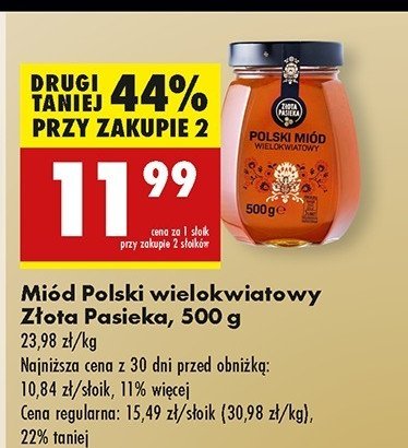 Mi贸d wielokwiatowy Z艂ota pasieka (biedronka) promocja