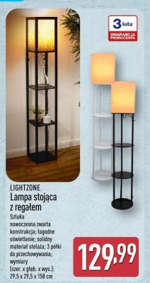 Lampa stojąca z regałem LIGHTZONE promocja w Aldi