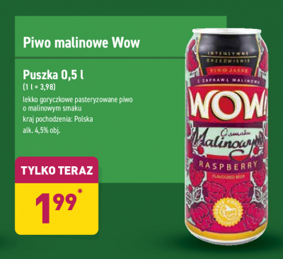 Piwo Wow! malinowe promocja