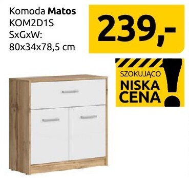 Komoda Matos KOM2D1S promocja w Black Red White