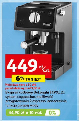 Ekspres ciśnieniowy ecp 31.21 De'longhi promocja