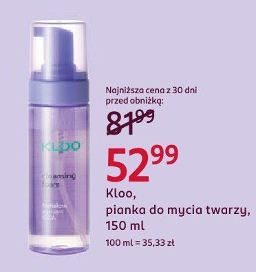 Kloo, pianka do mycia twarzy, 150 ml promocja w Rossmann