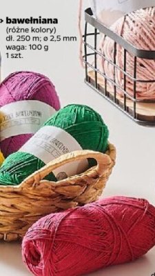 Włóczka bawełniana (różne kolory) promocja w Netto