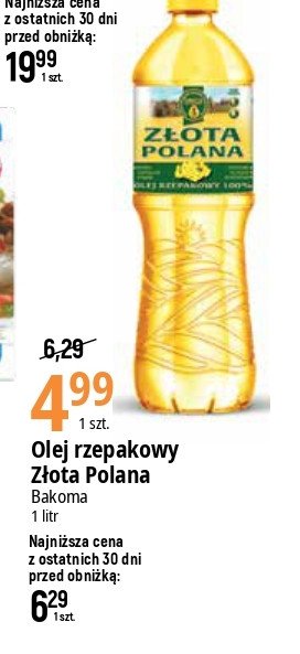 Olej rzepakowy Z艂ota polana promocja