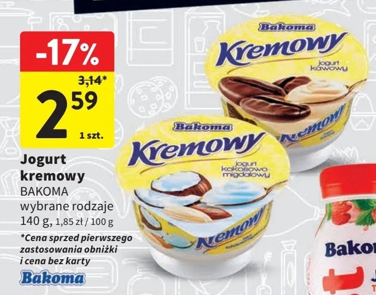 Jogurt kawowy Bakoma kremowy promocja