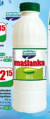 Maślanka naturalna  promocja w Dino