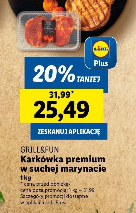 Karkówka premium w marynacie paprykowej Grill and fun promocja w Lidl