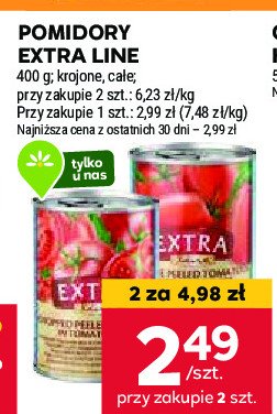 Pomidory w sosie własnym krojone EXTRA LINE MAXIMA promocja