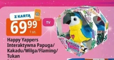 Happy Yappers Interaktywna Papuga/Kakadu/Wilga/Flaming/Tukan promocja w Leclerc