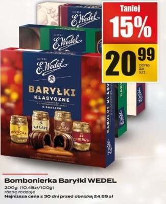 Bombonierka Baryłki WEDEL promocja w Supeco