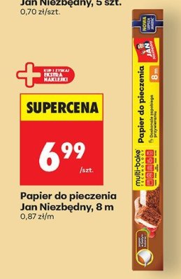 Papier do pieczenia Jan Niezbędny, 8 m promocja w Biedronka