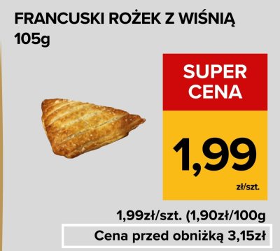 Rożek francuski z wiśnią promocja w Supeco