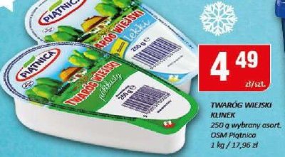 Twaróg wiejski Piątnica klinek wybrany asortyment promocja w Chorten