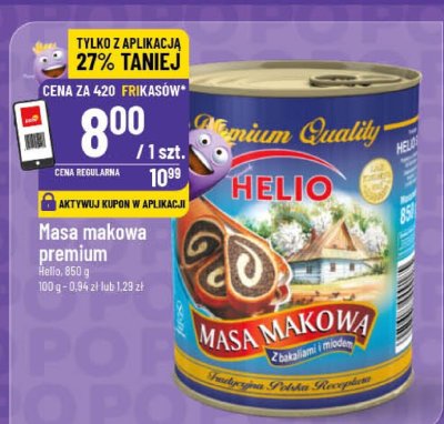 Masa makowa premium Helio promocja w POLOmarket