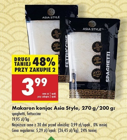 Makaron konjac spaghetti Asia style promocja