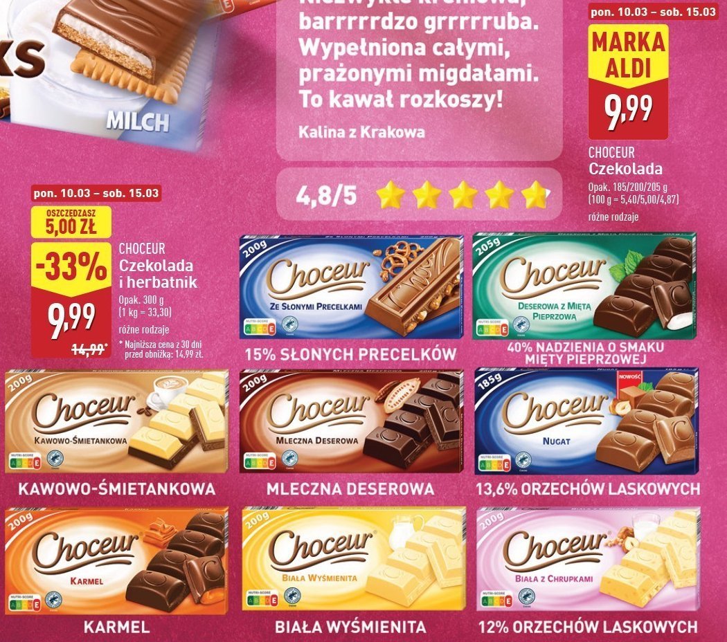 Czekolada nugat Choceur promocja