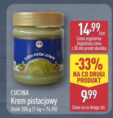 Krem pistacjowy  promocja w Aldi