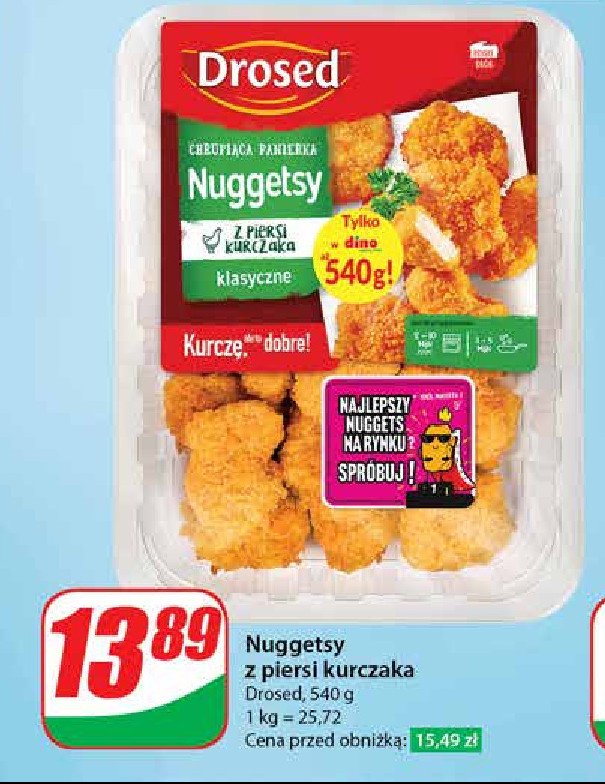 Nuggetsy z piersi kurczaka klasyczne Drosed promocja