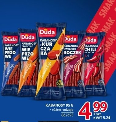 Kabanosy Duda różne rodzaje promocja w Selgros