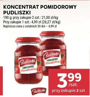 Koncentrat pomidorowy Pudliszki promocja w Stokrotka