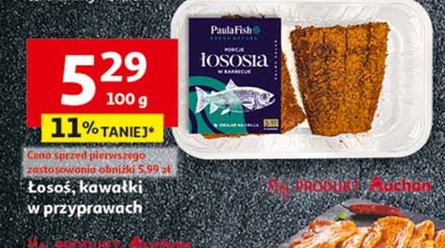 Łosoś kawałki w przyprawach Paula fish promocja w Auchan