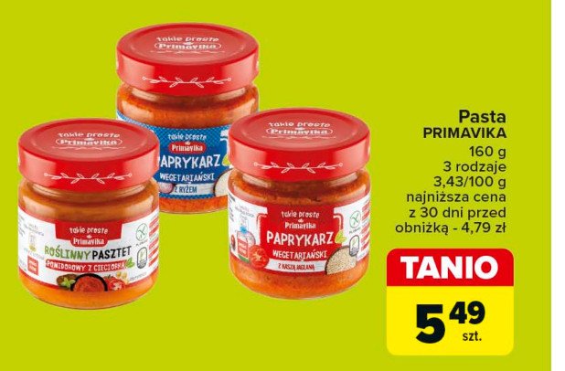 Pasztet pomidorowy z cieciorką Primavika promocja