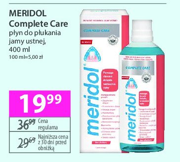 Płyn do płukania ust complete care Meridol promocja