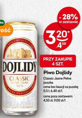 Piwo Dojlidy Classic Jasne Pełne puszka 0,5l promocja w Żabka