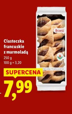 Ciasteczka francuskie z marmoladą Brześć promocja w Lidl