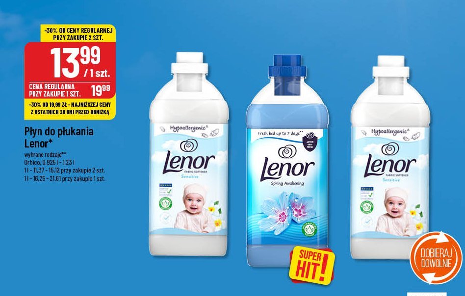 Płyn do płukania spring Lenor classic promocja