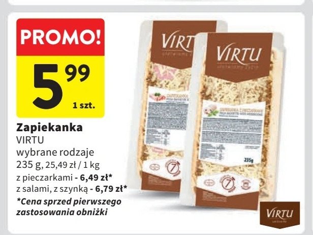 Zapiekanka z szynką Virtu promocja